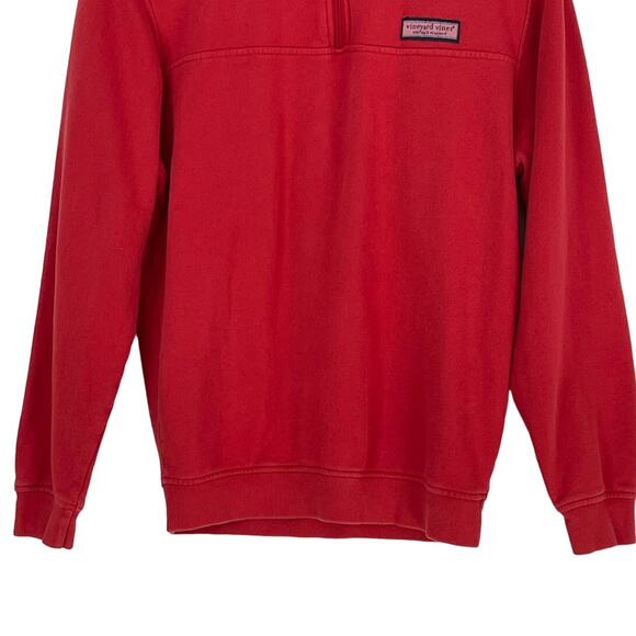 Vineyard Vines Quarter Zip Shep Shirt Men's Size XS Red Navy Color Block Preppy - Picture 7 of 12